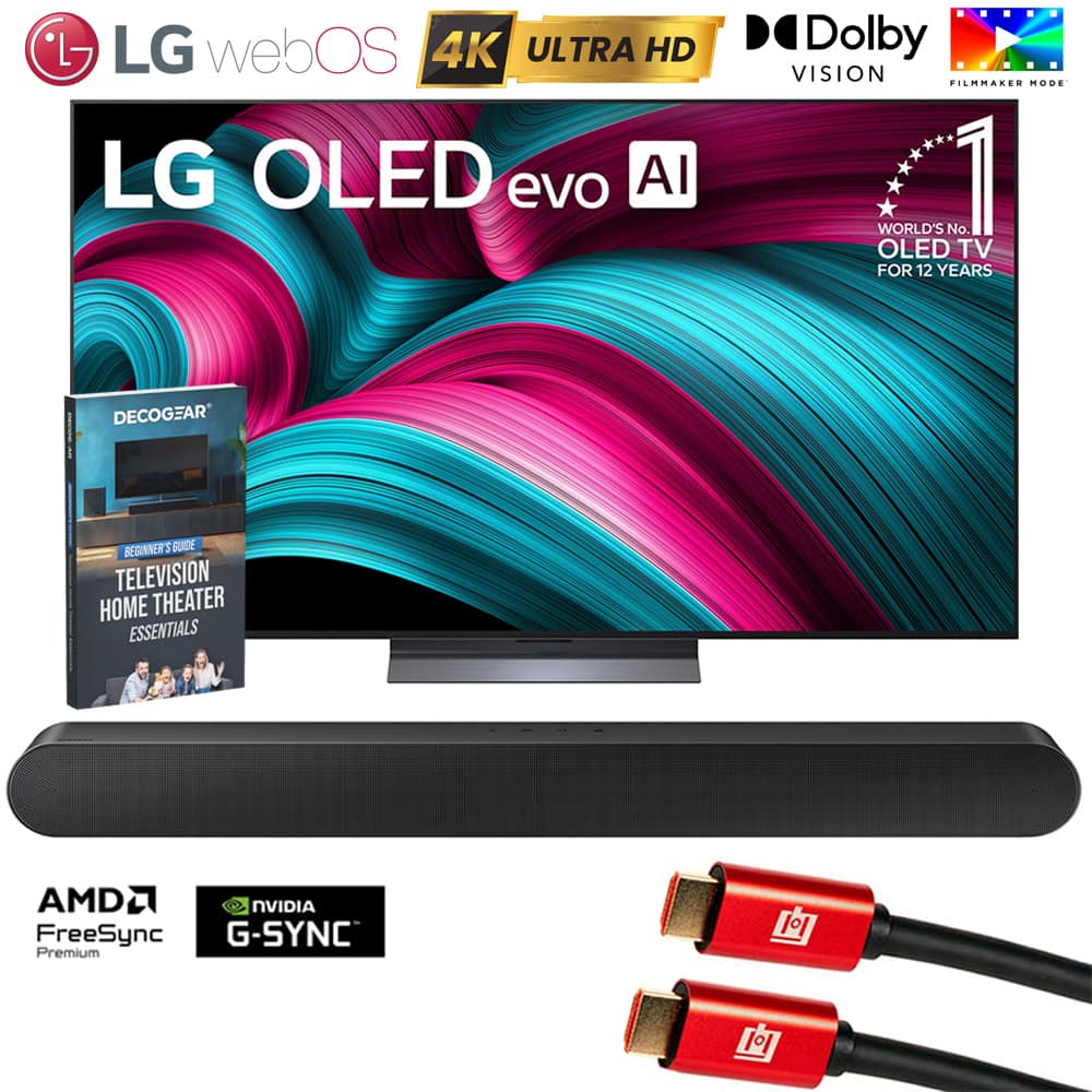Bundle - LG - 65" C5 Series OLED evo 4K UHD webOS TV (2025) + Samsung HW-S50B All-in-One Soundbar