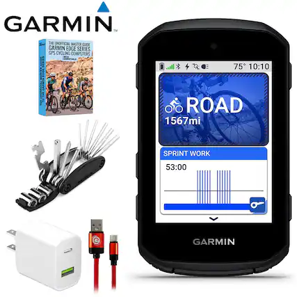 GARMIN™ THE UNOFFICIAL MASTER GUIDE GARMIN EDGE SERIES GPS CYCLING COMPUTERS ECO SSENTIALS GUIDE SERIES MASTER EDGE N FICIAL GARMI UNUF THE THE TO
75 10:10 ROAD 1567mi
SPRINT WORK
53:00
e
GARMIN