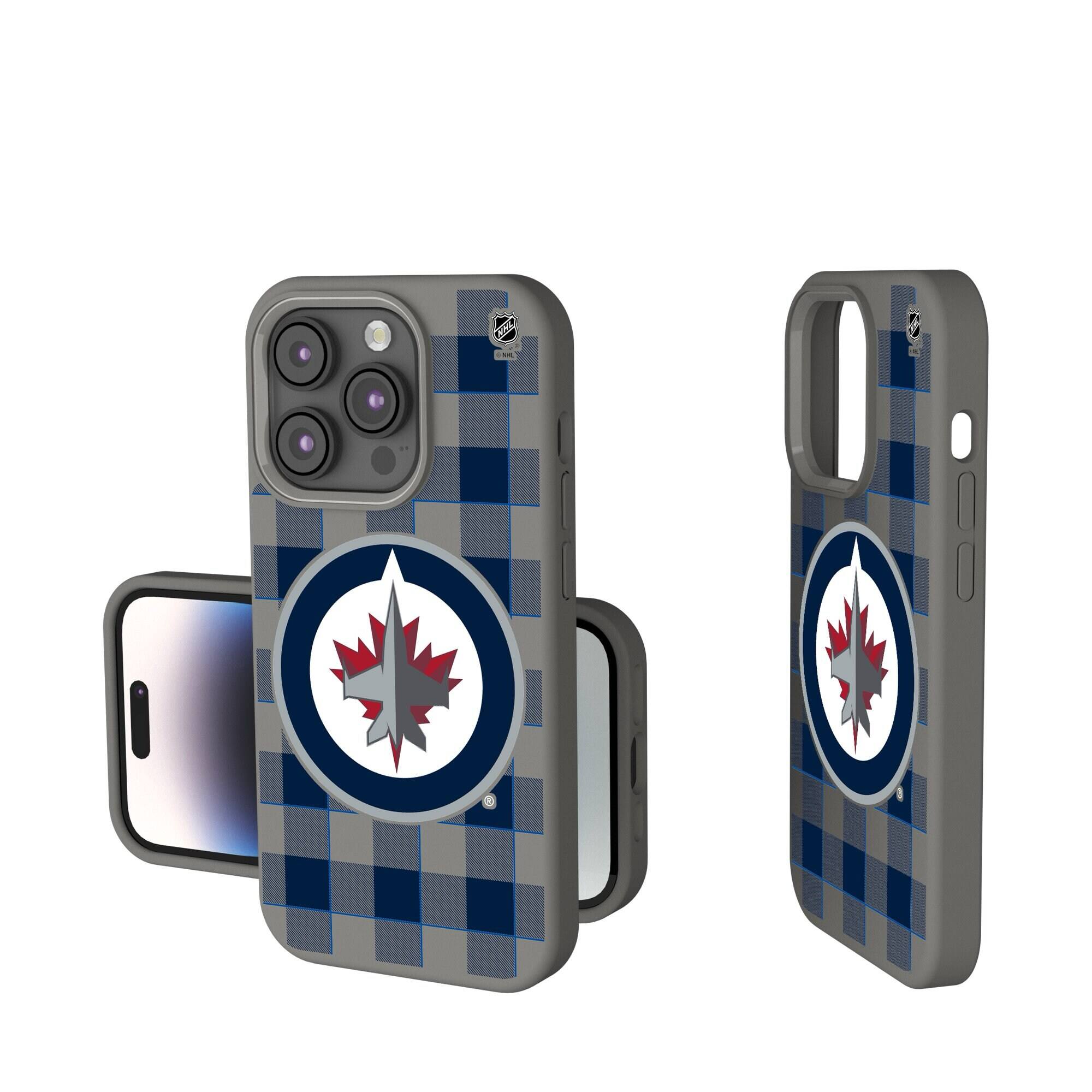 Keyscaper - NHL - Winnipeg Jets Plaid Soft Touch iPhone Case - 14 Pro Max - Gray price history on PriceWatchPro