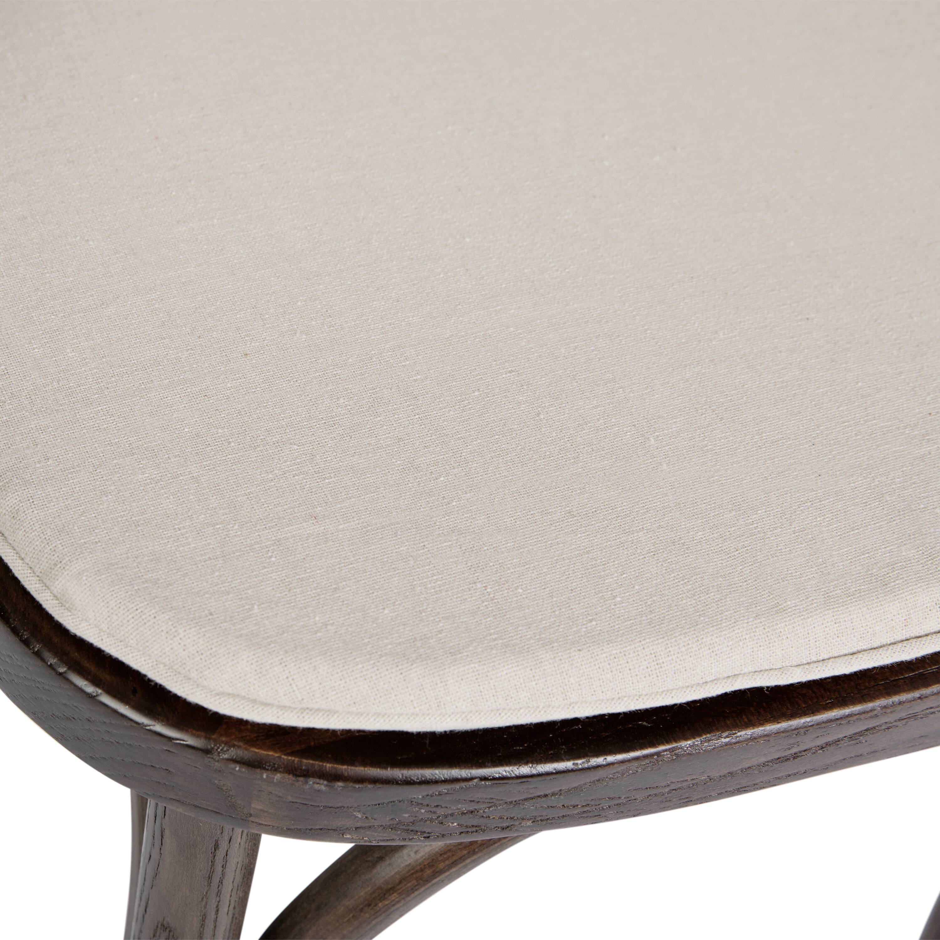 Alt View 9. Emma + Oliver - Stackable Wood Cross Back Dining Chair with Cushion - Mahogany.