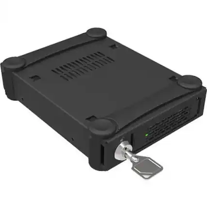 Front. Icy Dock - Icy Dock ToughArmor MB991U3-1SB Drive Enclosure - USB 3.0 Host Interface External - Matte Black - 1 x Total Bay - 1 x.