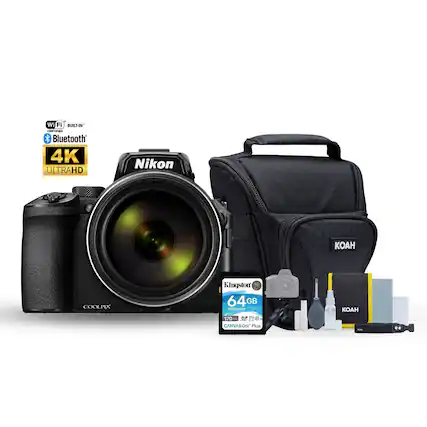 Wi-Fi BUILT-IN
Bluetooth
4K ULTRAHD
Nikon COOLPIX
Kingston 64GB CANVAS Go! Plus
KOAH