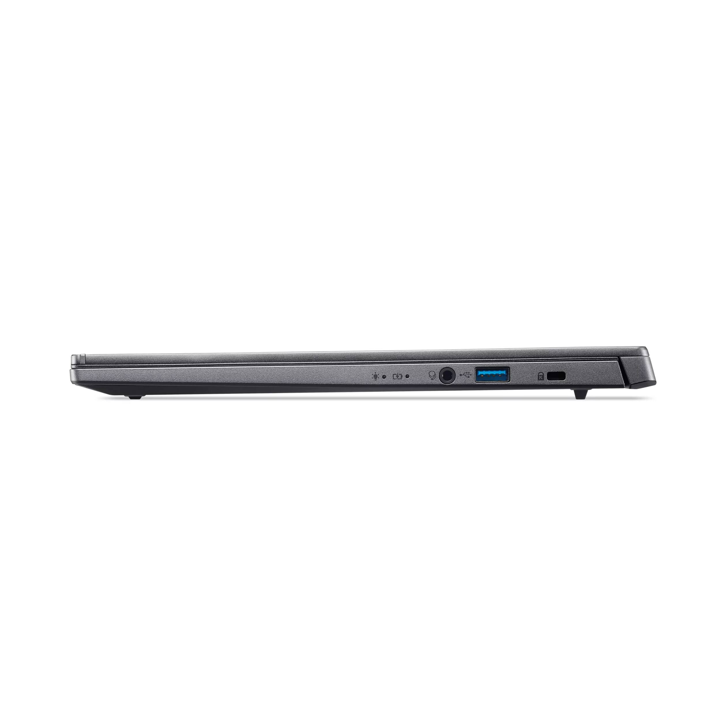 Alt View 6. Acer - Acer Aspire 14" WUXGA Touch Copilot+ PC Laptop,Intel Ultra 5 226V,16GB LPDDR5X,2TB SSD+1TB Dock,Backlit,Win11 Pro,Gray - Gray.