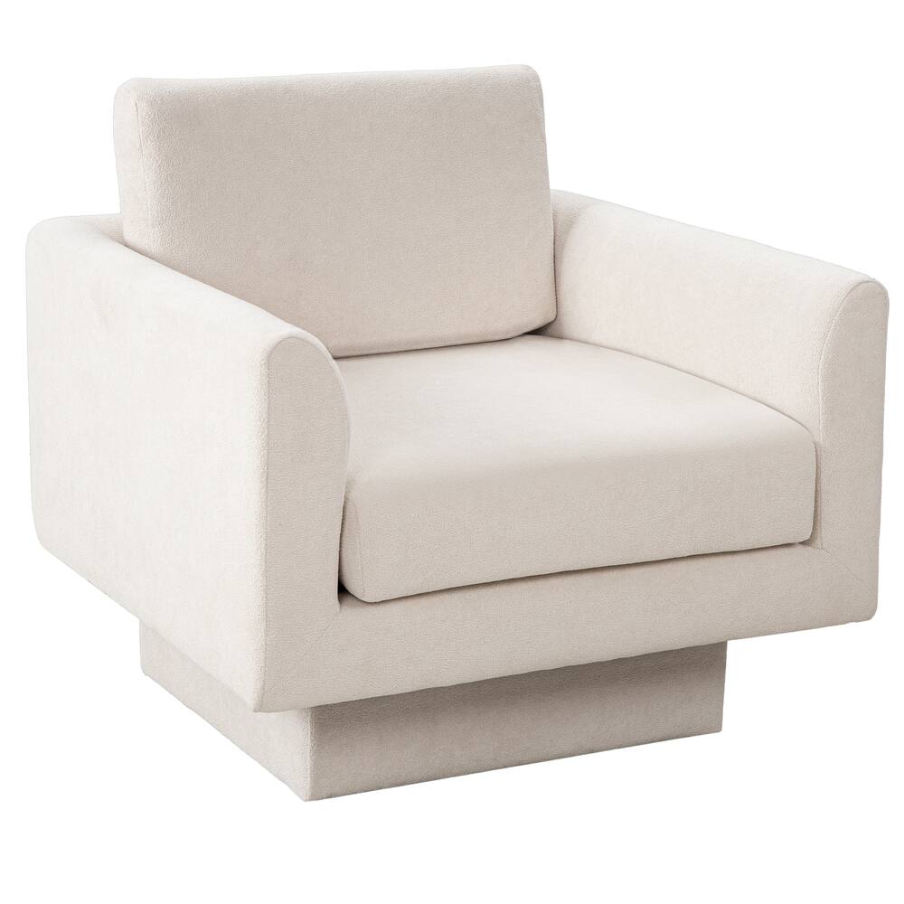 Left. Ainfox - Ainfox Single Sofa Sectional Sofa 360° Swivel Sofa - beige.