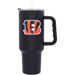 Logo Brands - Cincinnati Bengals 40oz. Travel Tumbler with Handle - Multicolor