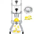 Front. VEVOR - 6-Section Commercial Easy Wedger Stainless Steel Blade Fruit Lime Slicer, Lemon Cutter for Home Bar Restaurant - Silver.