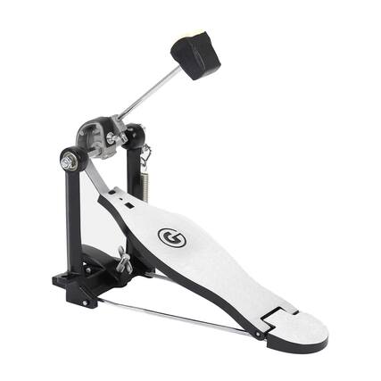 Front. Gibraltar Hardware - 4000 Series Strap Drive Bass Drum Pedal, Lightweight All-Metal Frame, with G-Stamped Footboard Dual Surface Beater.