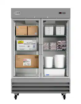 Koolmore - 54 in. Two-Door Reach-In Refrigerator - 47 Cu Ft. RIR-2D-GD - Stainless Steel
