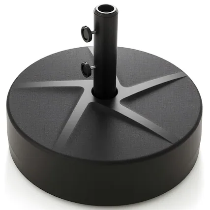 Front. Kadyn - Umbrella Base for Patio Umbrella Stand Outdoor BasePatio Umbrella Base 88LBS Capacity Water and Sand Fillable Market - Black.