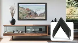 Deco TV Frames - 65" Slim Bezel for Samsung The Frame TV - Modern Tuxedo Black - Front_Zoom