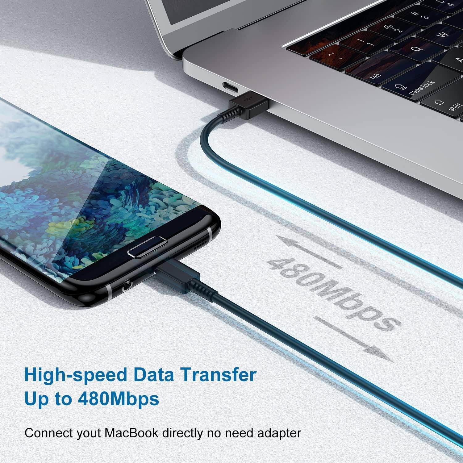 High-speed Data Transfer Up to 480Mbps, Connect yout MacBook directly no need adapter, 480Mbps
