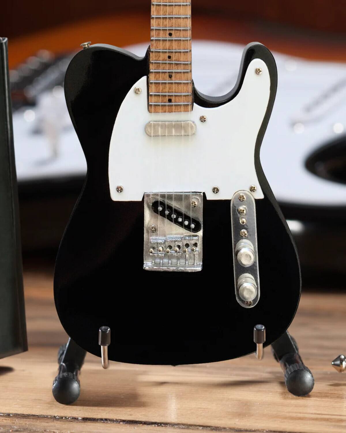 Alt View 2. Axe Heaven - Axe Heaven Fender Telecaster Classic Black Mini Electric Guitar Replica FT-009   - Collectibles - Multicolor.