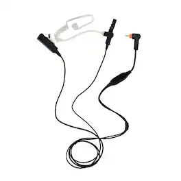 ProMaxPower - 2-Wire Acoustic Tube Earpiece with PTT Mic for Motorola SL300, DLR110 & Other Radios - Black