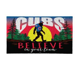 Evergreen Enterprises - Chicago Cubs 28" x 16" Bigfoot Believe in Your Team Turf Door Mat - Multicolor