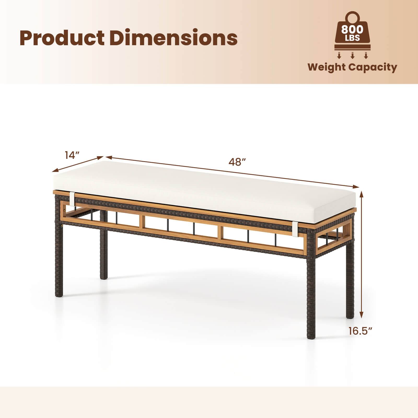 Product Dimensions  
800 LBS Weight Capacity  
14" x 48" x 16.5"