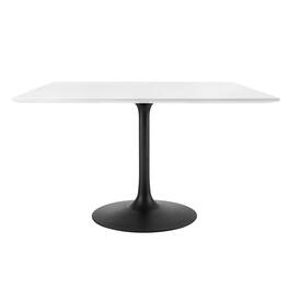 Lippa 48" Square Wood Dining Table by Modway - Black White