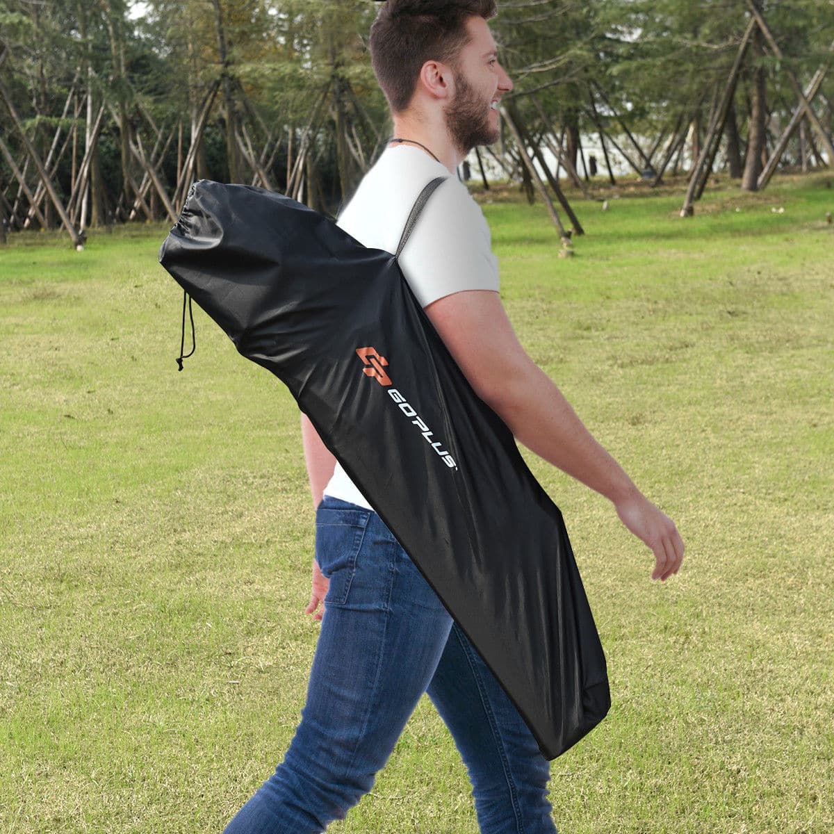 Alt View 15. Costway - Portable 38'' Oversized High Outdoor Beach Chair Camping Fishing Folding Chair - Black.