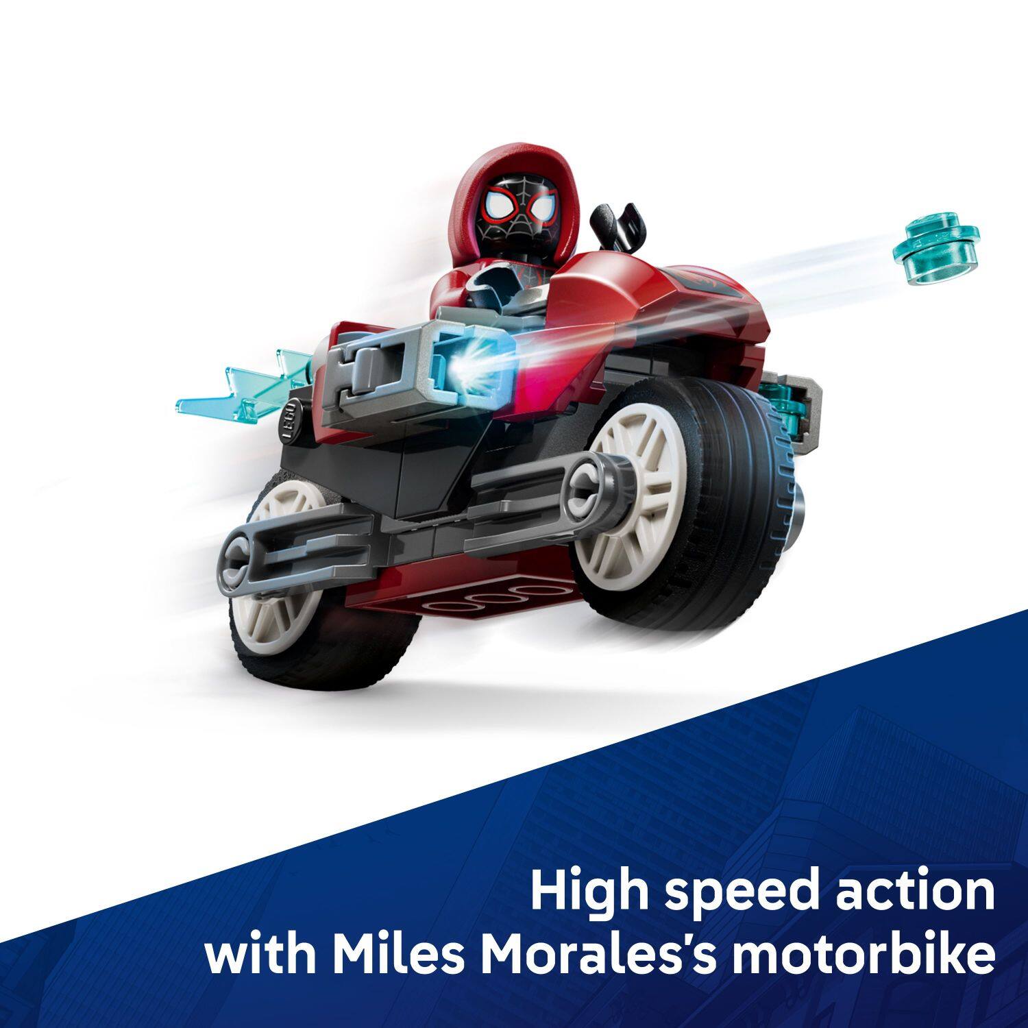 High speed action with Miles Morales's motorbike