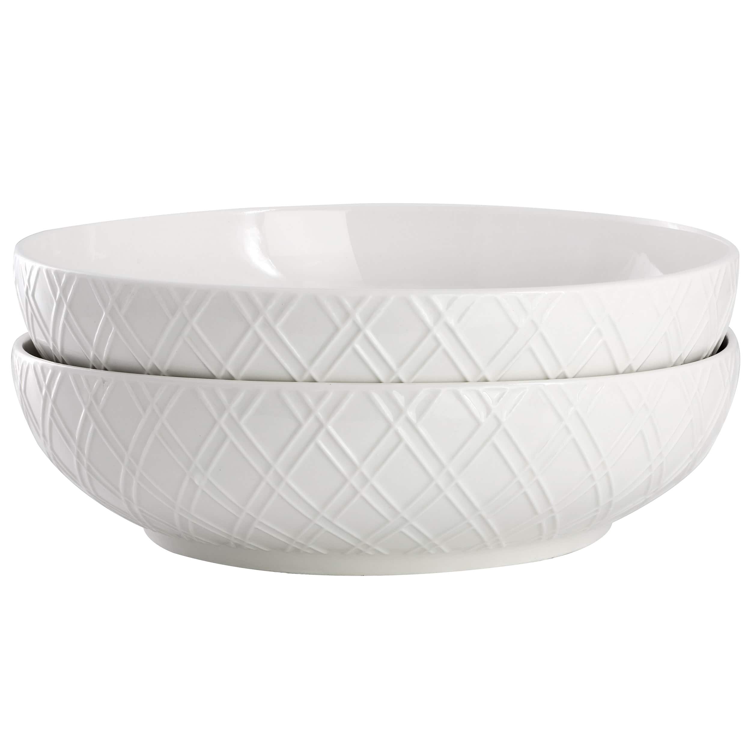 Gibson - Home Great Essentials 2 Piece Fine Ceramic 8.2in Dinner Bowl Set - White price history on PriceWatchPro