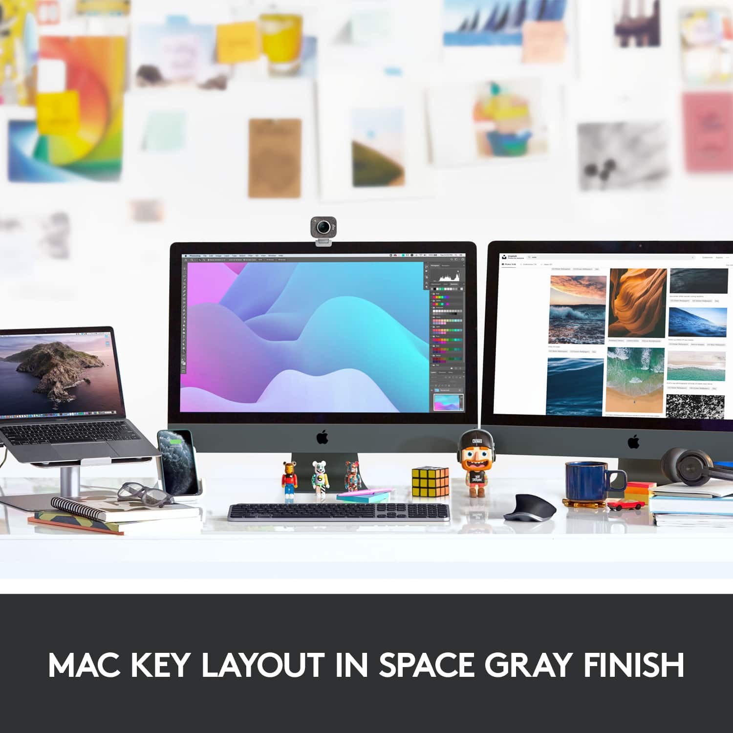 MAC KEY LAYOUT IN SPACE GRAY FINISH