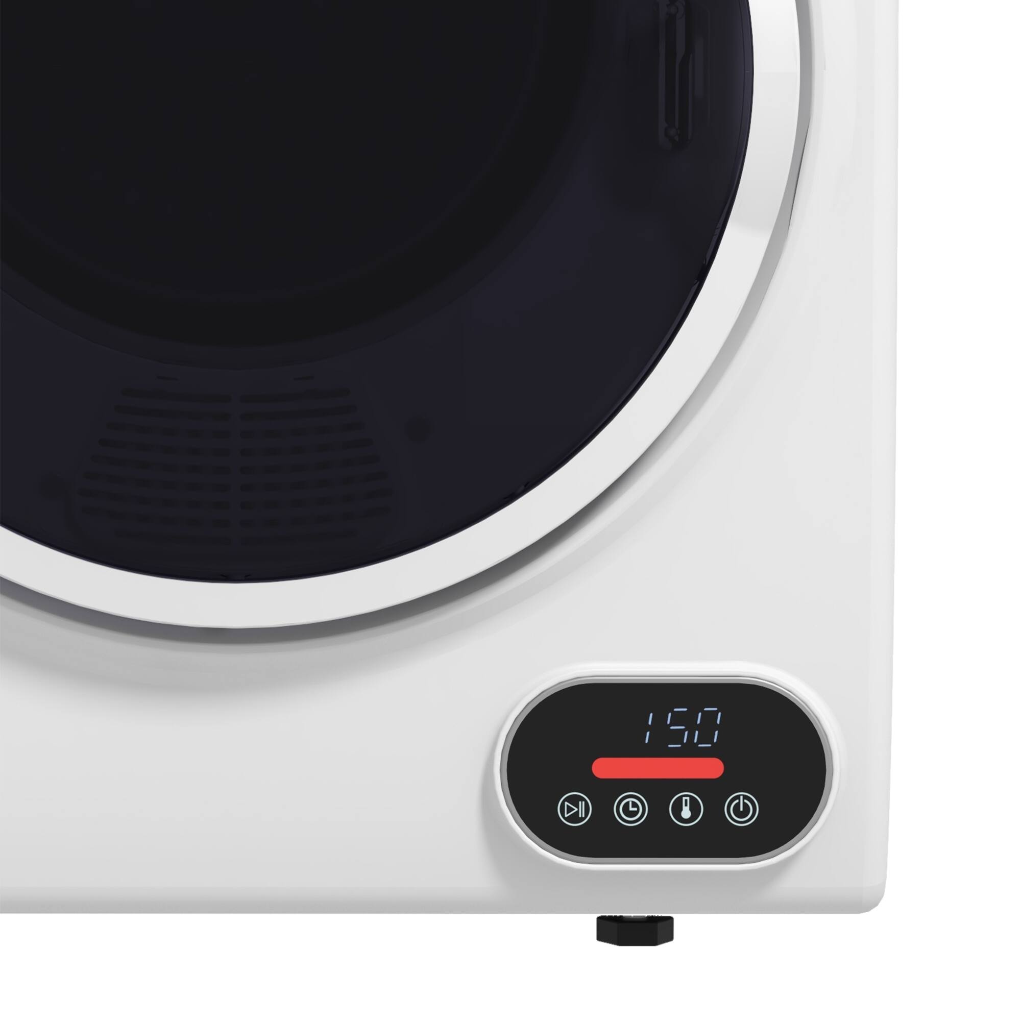 Alt View 5. Tiramisubest - Portable Electric Clothes Dryer, 1.5 cu.ft Stainless Steel Drum, 850W Compact Dryer for Apartments, Dorms, RVs, White - White.