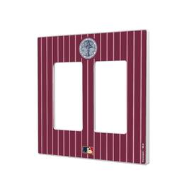 Keyscaper - 1915-1943 Cooperstown Pinstripe Double Rocker Light Switch Plate - Multicolor