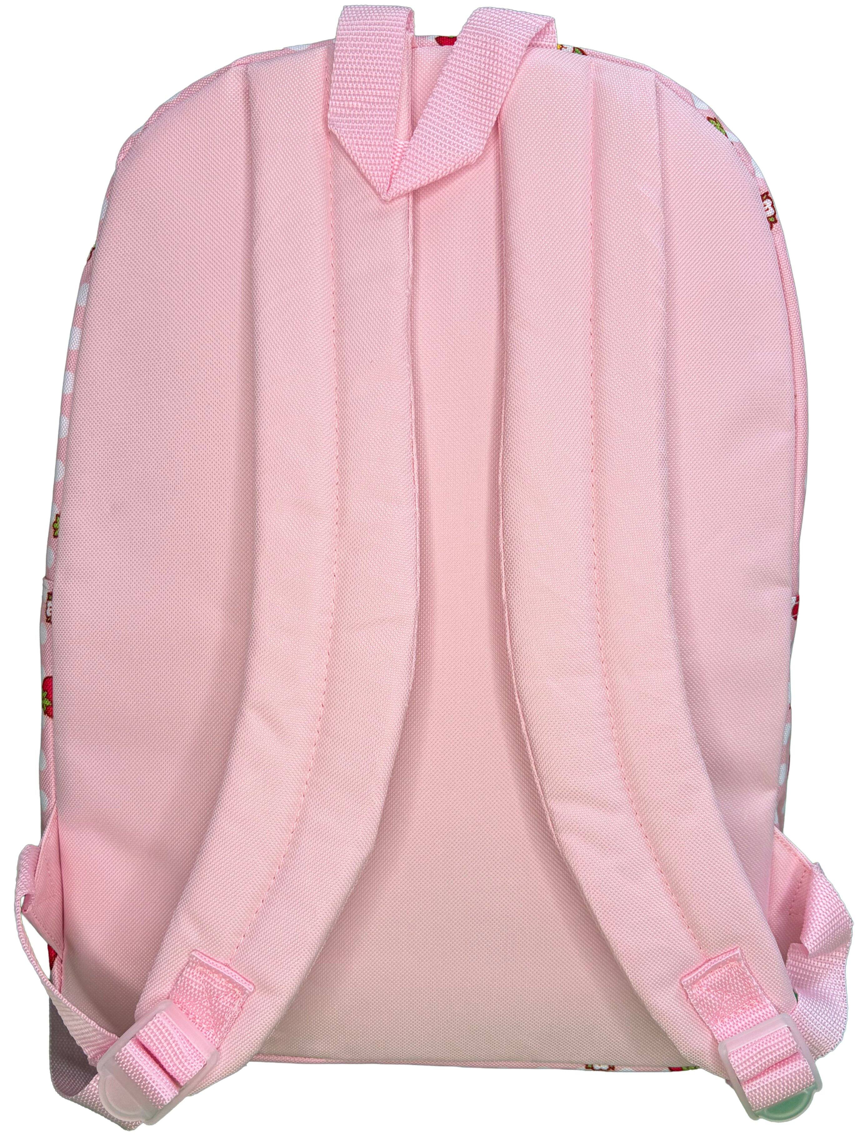 Alt View 4. American Greetings - Strawberry Short 16" Pink Nylon School Backpack 16" Bookbag for Girls - Pink.