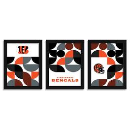 Fan Creations - Cincinnati Bengals 12" x 16" Framed Minimalist Print Set - Multicolor