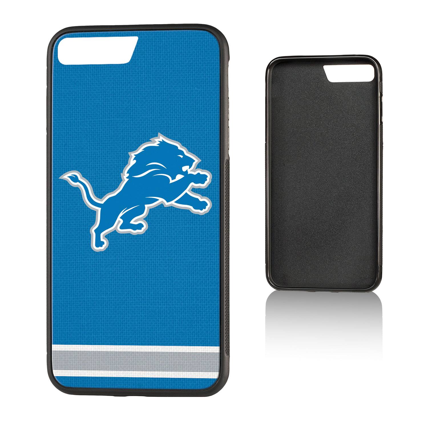 Alt View 3. Keyscaper - Detroit Lions iPhone Stripe Design Bump Case - 15 Pro - Multicolor.