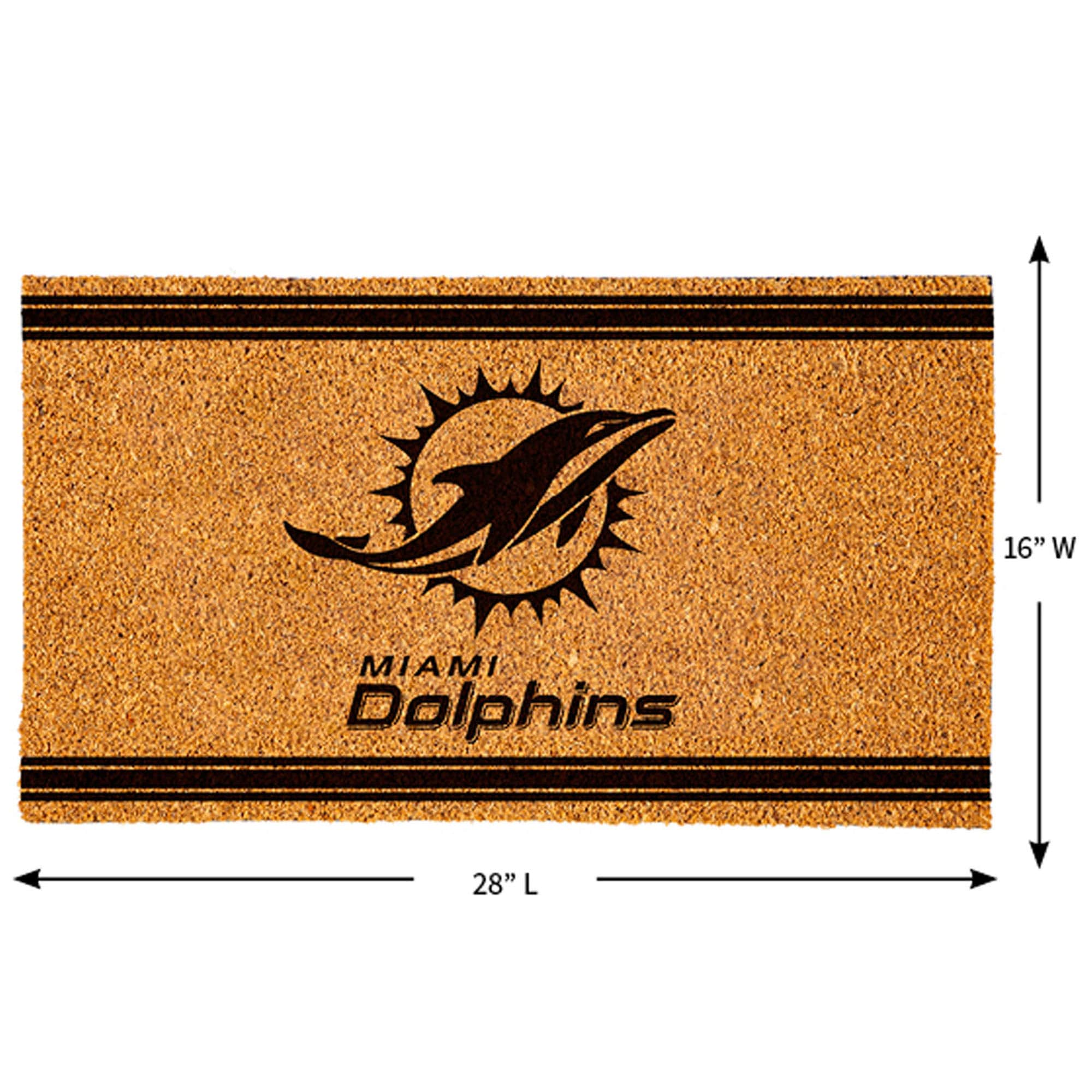 16" W x 28" L Miami Dolphins