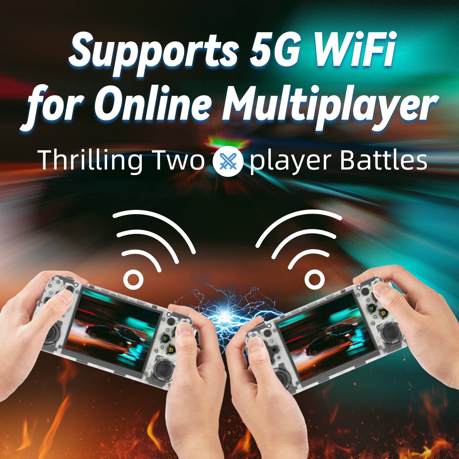 Supports 5G WiFi for Online Multiplayer Thrilling Two player Battles