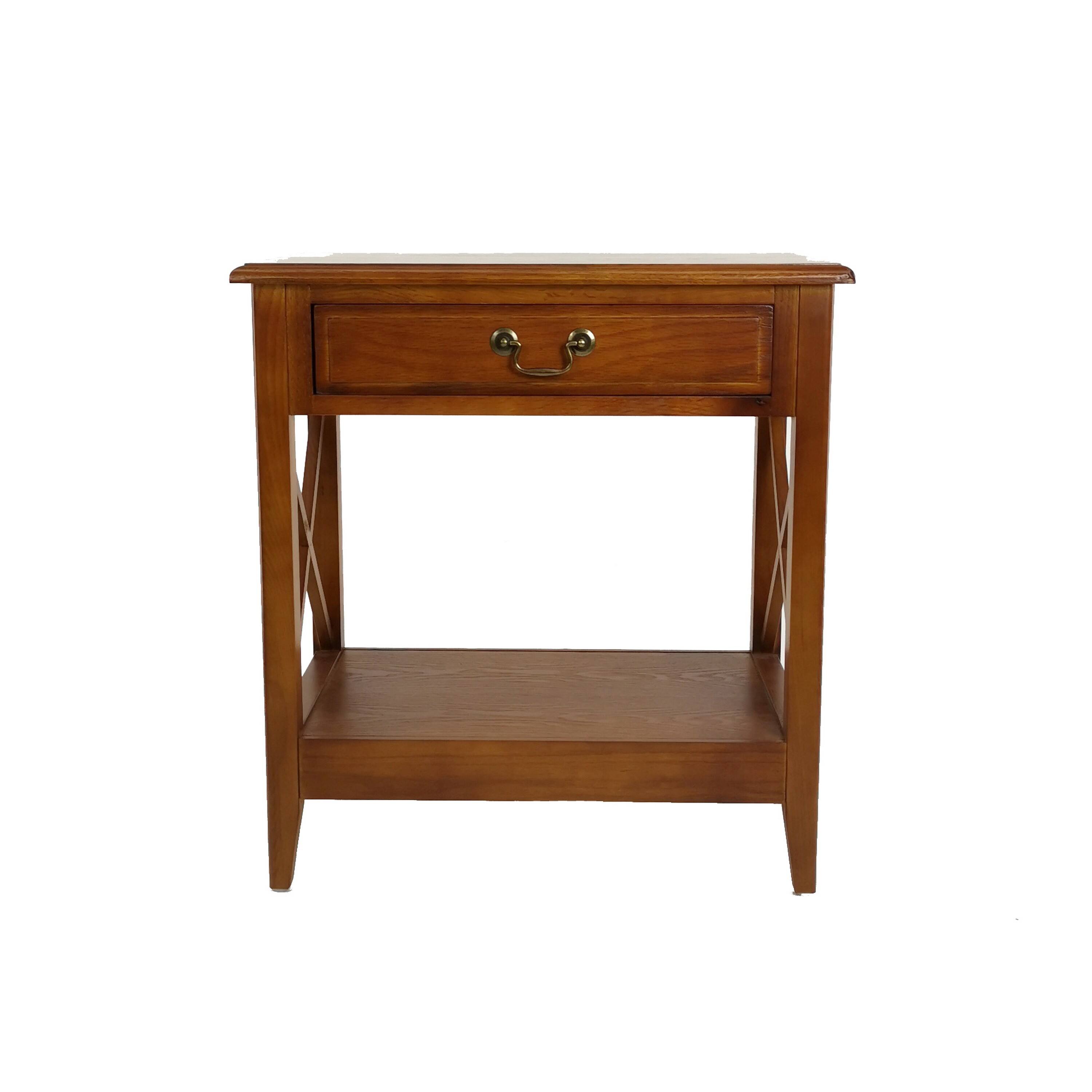 Manhattan Lane Transitional Style Nightstand with 1 Drawer and X Shape ...