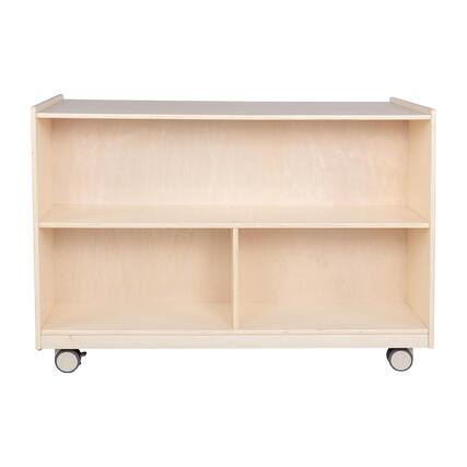 Front. Children's Factory - Mobile 30"H Double-Sided Storage - RTA - Wooden.