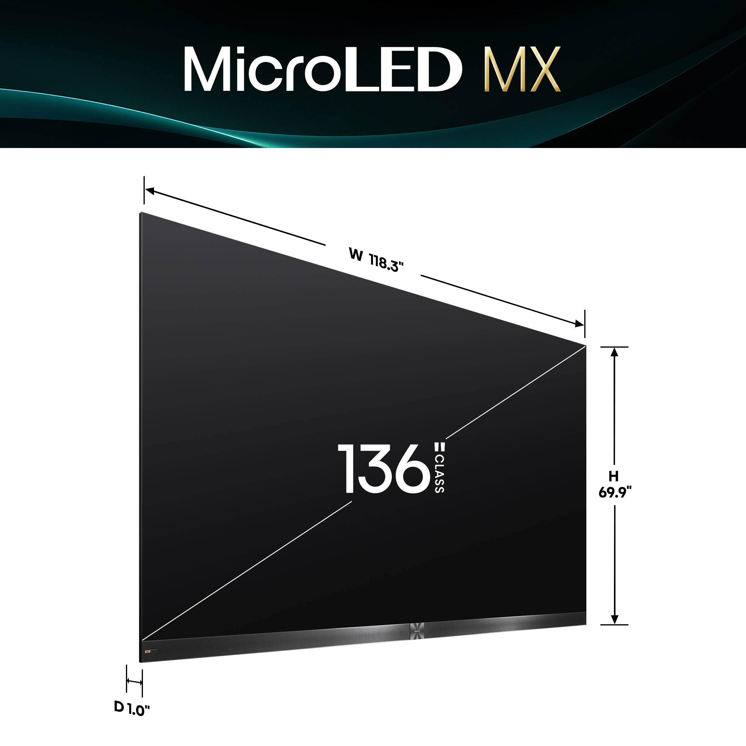 MicroLED MX W 118.3" H 69.9" D1.0"