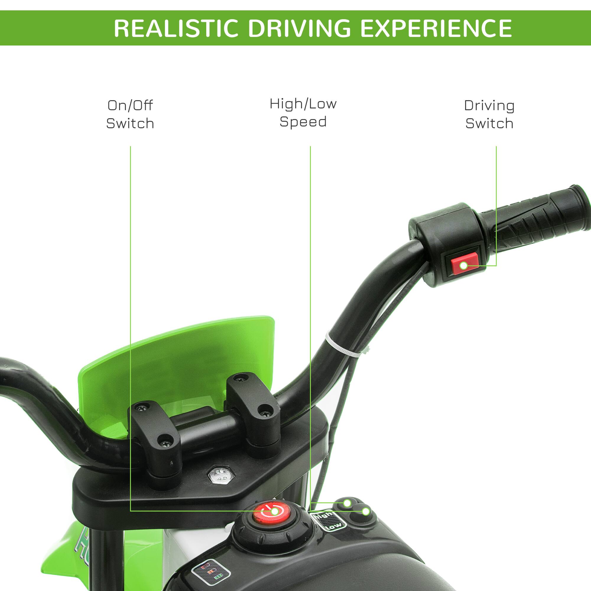 REALISTIC DRIVING EXPERIENCE

- On/Off Switch
- High/Low Speed
- Driving Switch