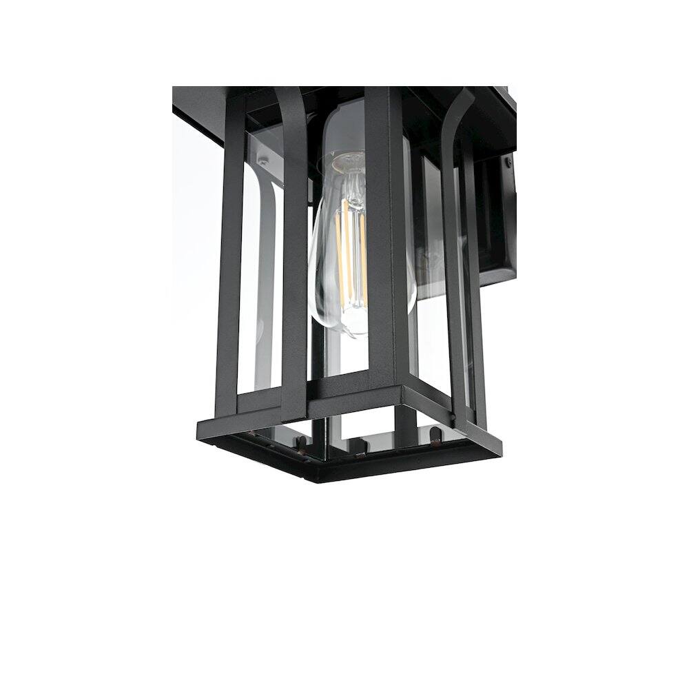 Alt View 1. Elegant Lighting - Thayer 7 inch Outdoor Pendant in Black - Black.