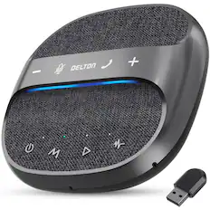 Front. Delton - Delton C4700 Noise-Reducing Conference Speakerphone, Black - Gray.