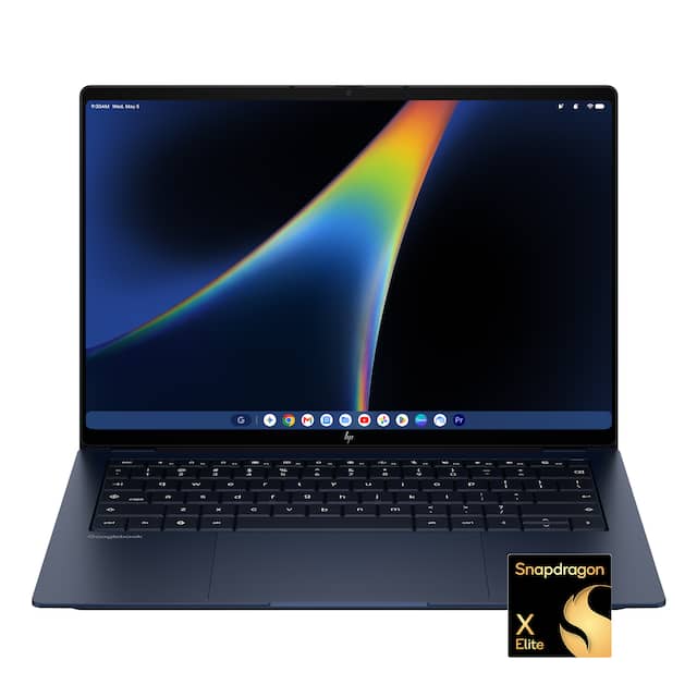 HP - Googlebook 14" - 3K OLED Touchscreen - Snapdragon X Elite - 16GB Memory - 512GB SSD - Atmospheric Blue