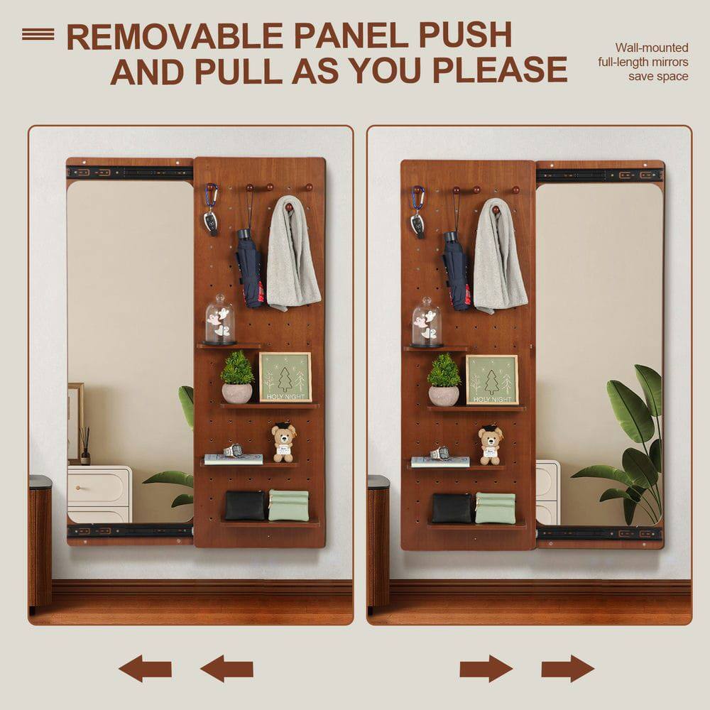 REMOVABLE PANEL PUSH AND PULL AS YOU PLEASE

Wall-mounted full-length mirrors save space