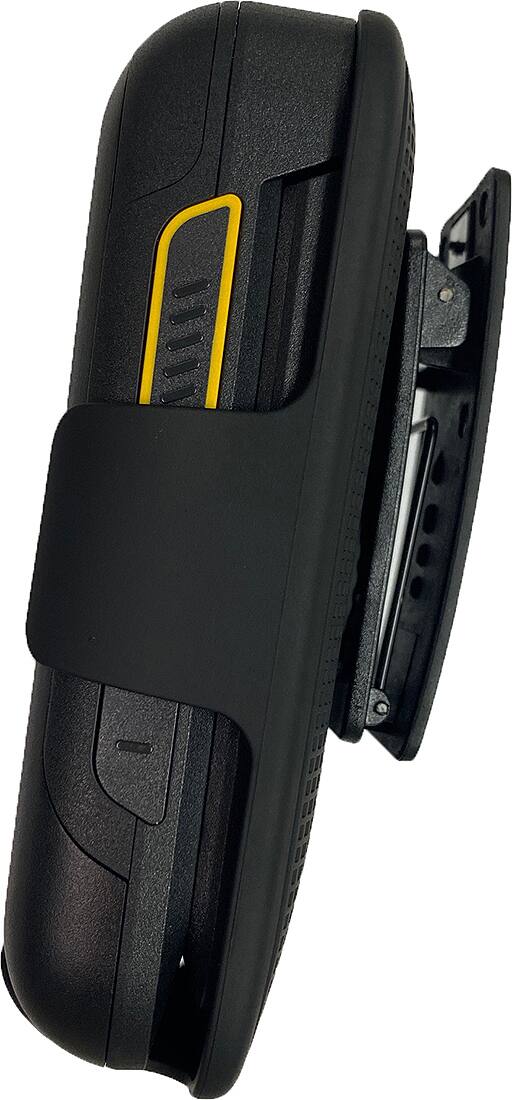 Alt View 4. Nakedcellphone - Belt Clip Slider Holder Case with Stand for XP3plus Phone (XP3900) - Black.