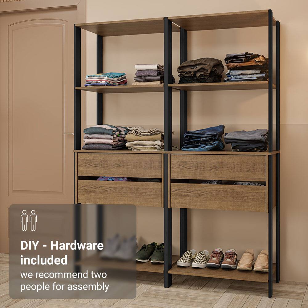 DIY - Hardware included  
we recommend two people for assembly