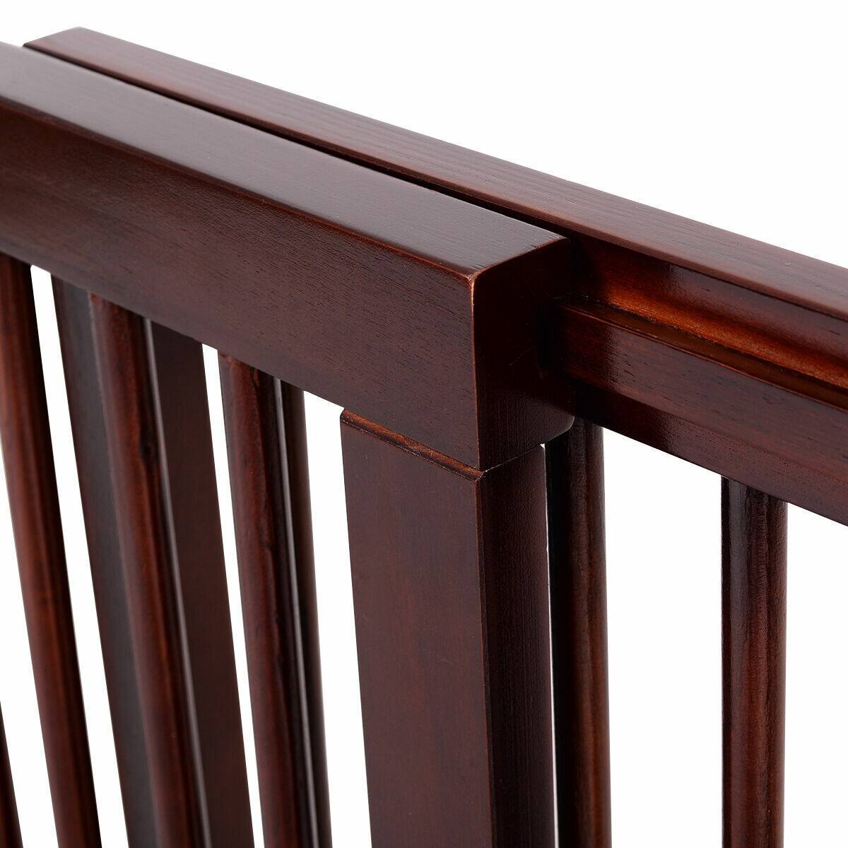 Alt View 8. Gymax - Gymax Folding Adjustable 3 Panel Wood Pet Dog Slide Gate Safety Fence.