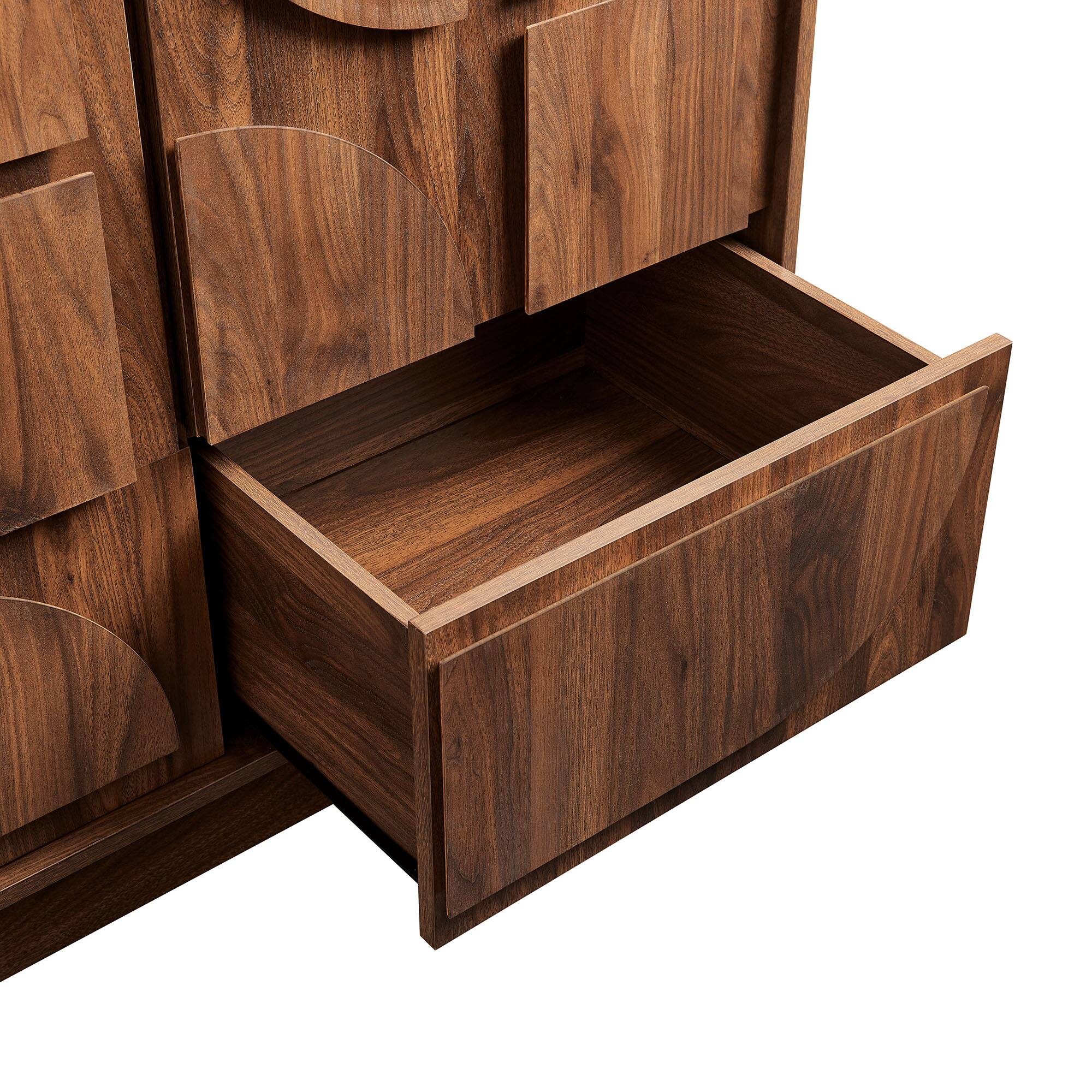 Alt View 9. Modway - Bulwark 3-Door Wardrobe Closet by Modway - Walnut.