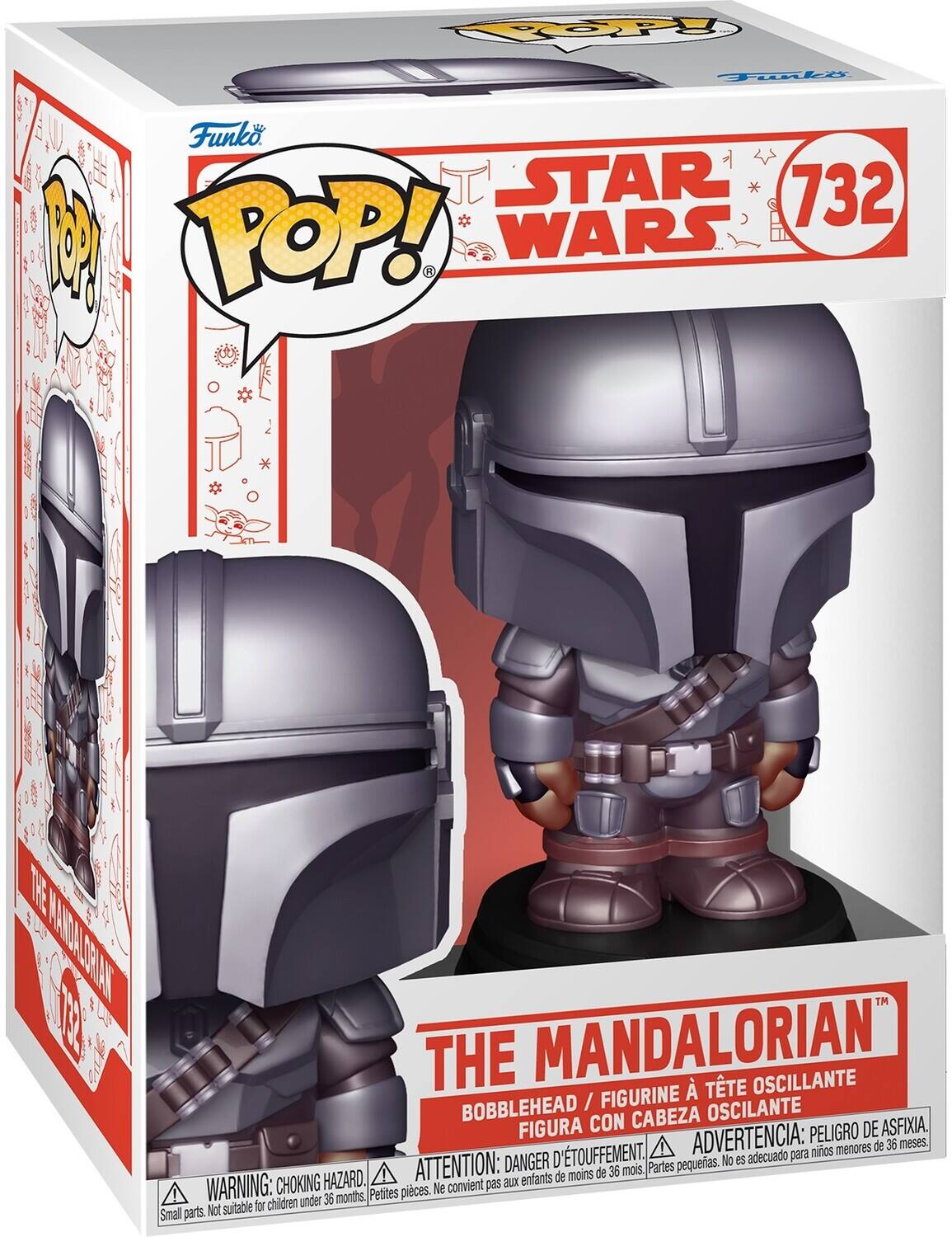 POP! Funko STAR WARS 732 THE MANDALORIAN TTE OSCILLANTE BOBBLEHEAD / FIGURINE OSCILANTE FIGURA CON CABEZA DE ASFIXIA ADVERTENCIA: PELIGRO DE ASFIXIA. DANGER D'ÉTOUFFEMENT. ATTENTION: CHOKING HAZARD. WARNING: CHOKING HAZARD. Petites pieces. No es acuñado para niños menores de 36 meses. Partes pequeñas. Not suitable for children under 36 months.