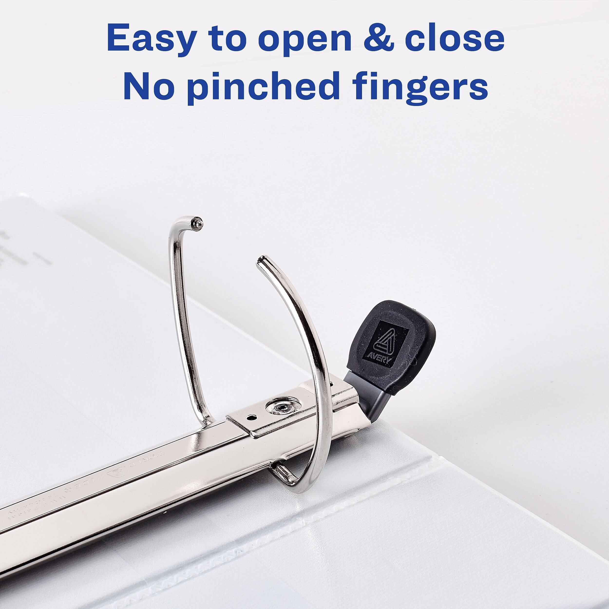 Easy to open & close  
No pinched fingers