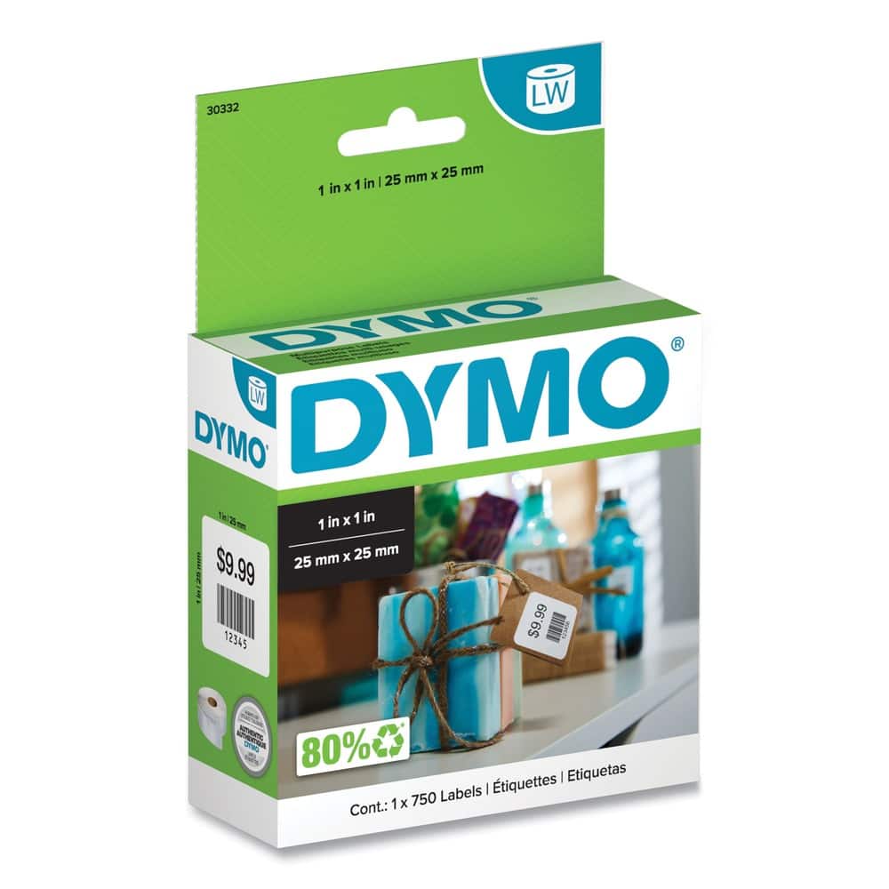 DYMO - 30332 LabelWriter 1 in. x 1 in. Multipurpose Labels - (1-Roll) - White