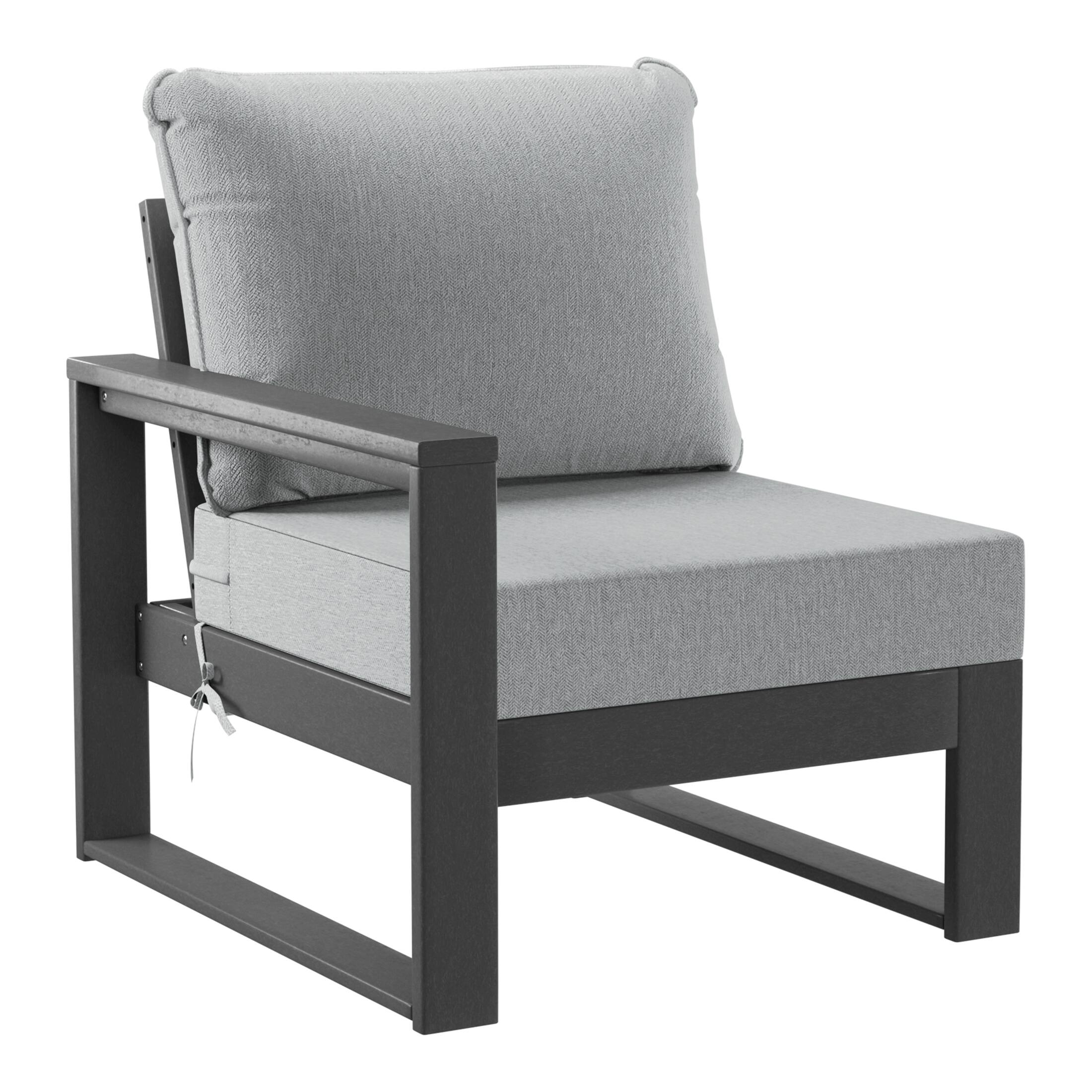 Left. WestinTrends - WestinTrends Montara 5-Piece Outdoor Patio Corner Sectional Sofa Conversation Set - Light Gray.