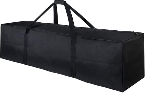Vulpecula Spade - 46 Inch Extra Large Zippered Duffel Bag for Travel Camping Sports Equipment Storage - Black