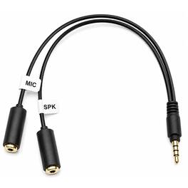 MOVO - TCB1 3.5mm TRS to TRRS Microphone Adapter for Smartphones - Mic Input with Headphone Monitoring Jack - Connect