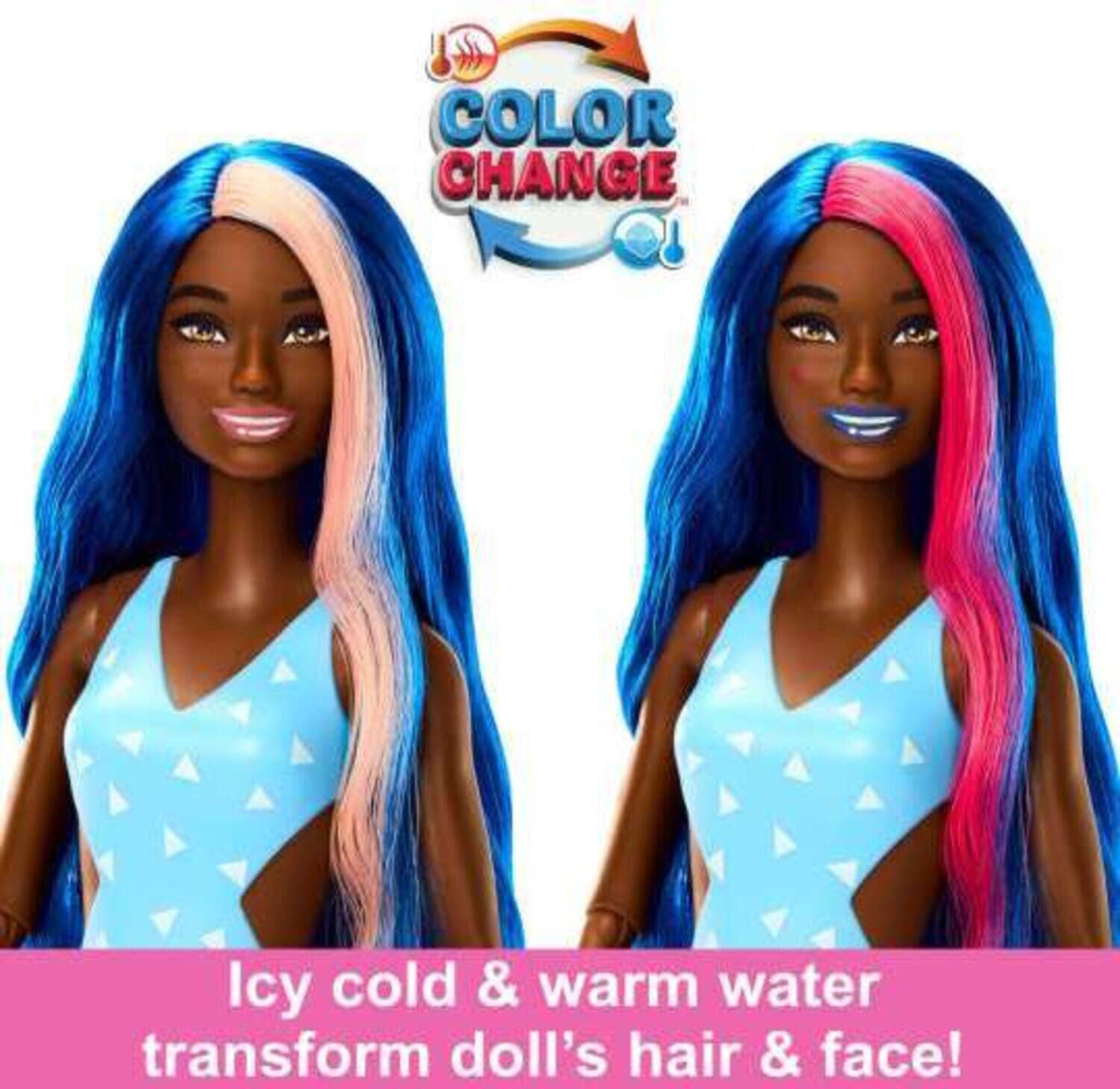 COLOR CHANGE

Icy cold & warm water transform doll's hair & face!